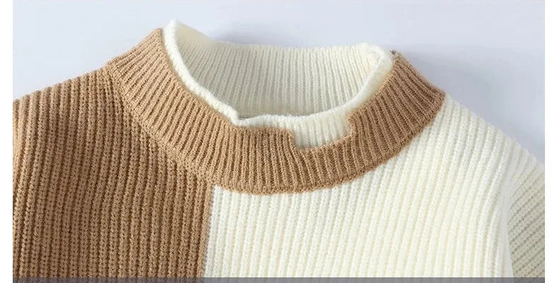 Fancy Loose Fit Knitted Pullover Sweater