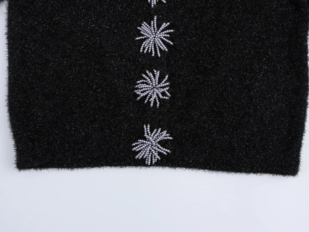 Fancy Long-sleeved Knit Cardigan