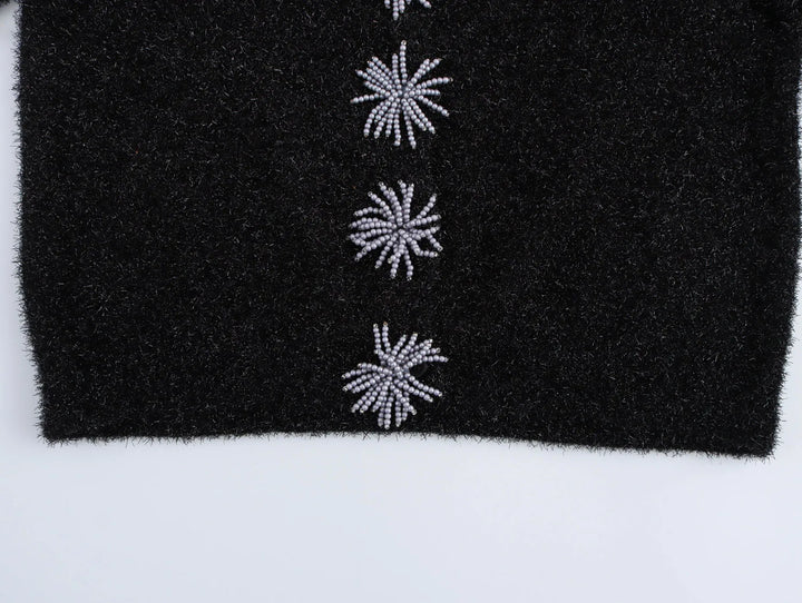 Fancy Long-sleeved Knit Cardigan