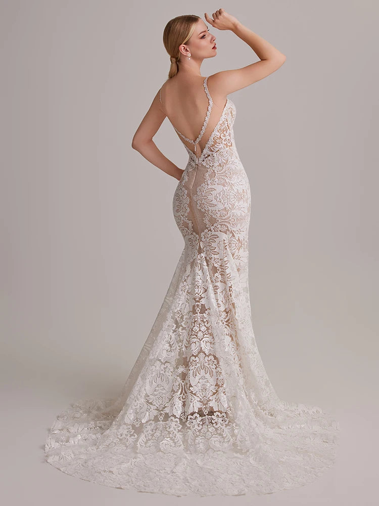 Romantic Heart Flutter Wedding Dress