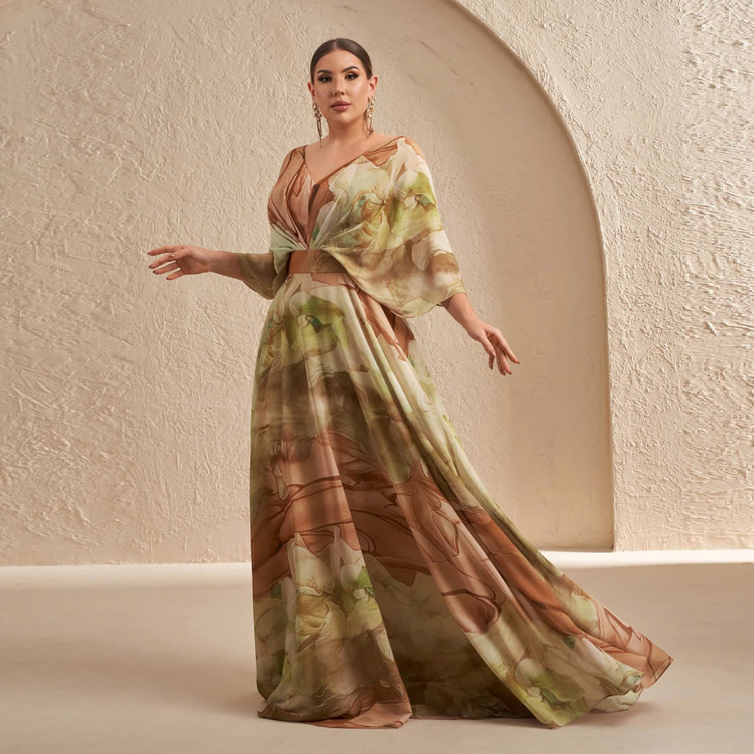 Elegant Multicolored Women Plus Size Evening Dress - All For Me Today Elegant Multicolored Women Plus Size Evening Dress - All For Me Today