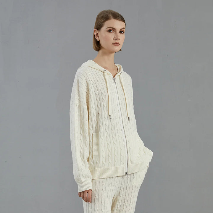 Luxurious Merino Wool Knit Hoodie