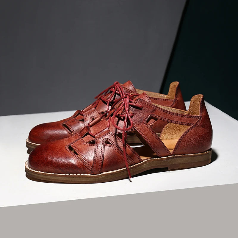 Oil Slick Handcrafted Gladiator Shoes