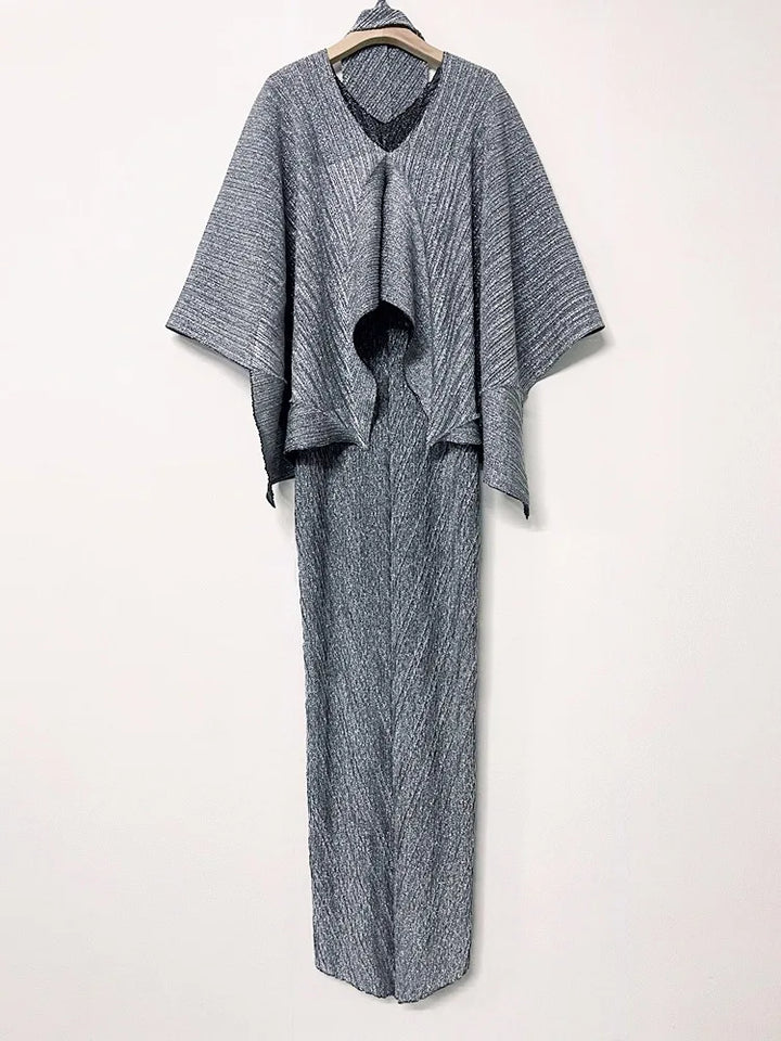 Elegant Pleated Women's 2-Piece Outfit Set