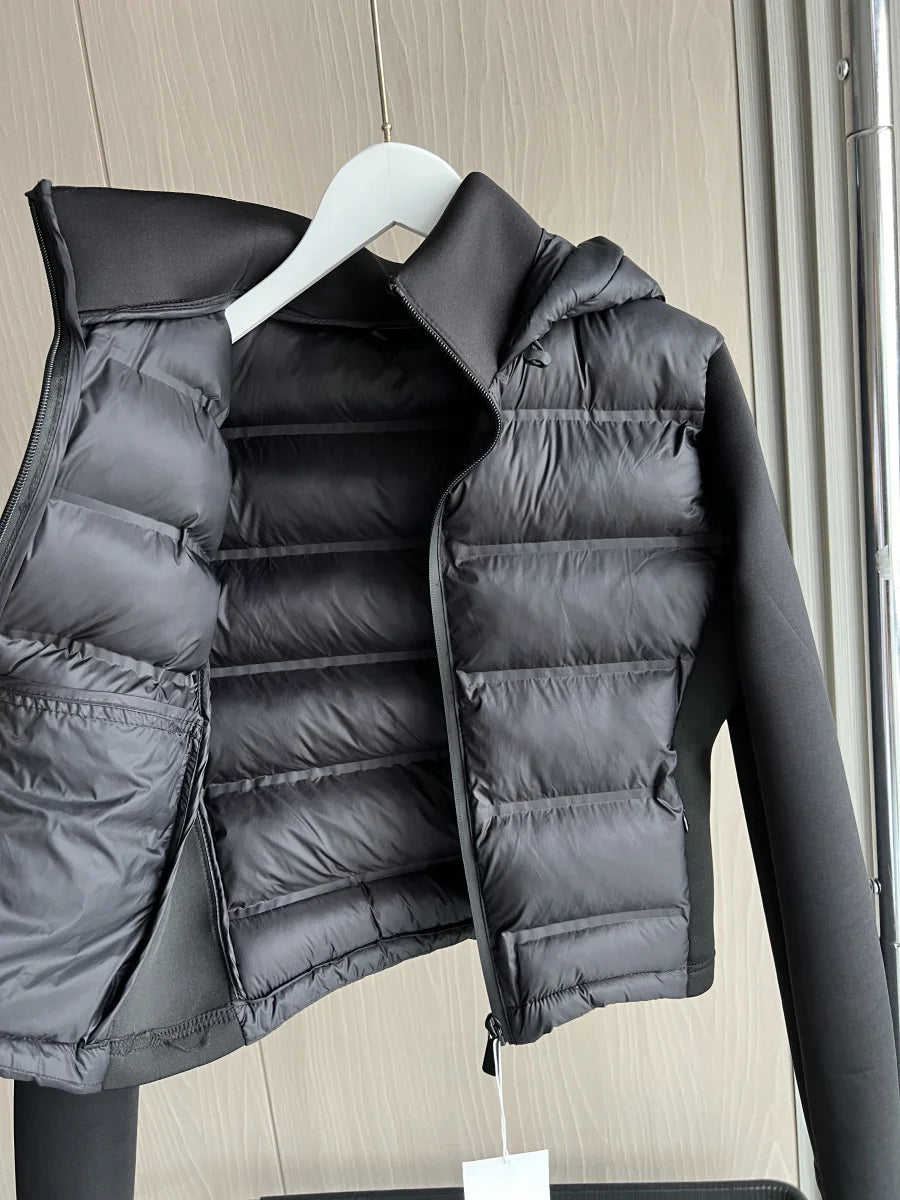 Lightweight Zippered Puffer Hooded Jacket