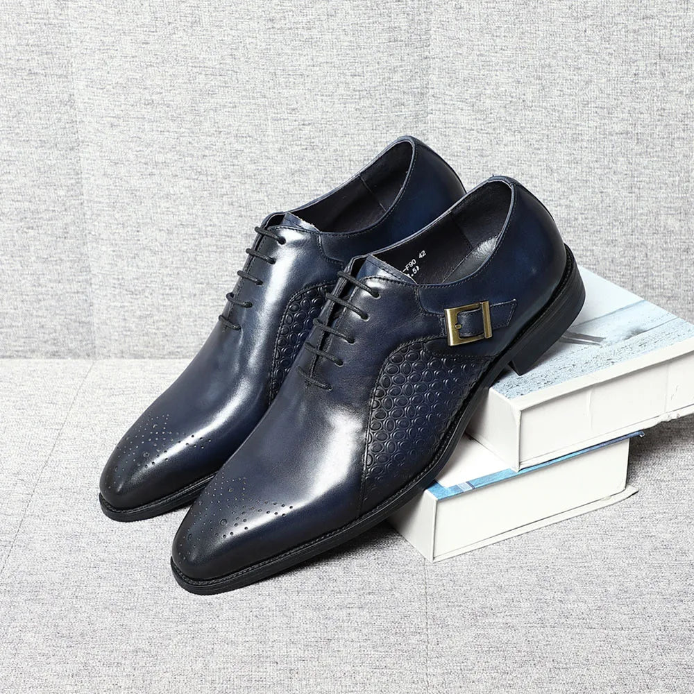 Classy Leather Oxford Lace Shoes