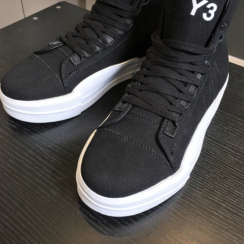 Comfortable Lace-Up Canvas Boots