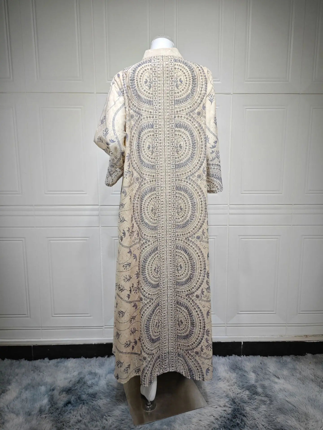 Aesthetic Floral Print Abaya Dress