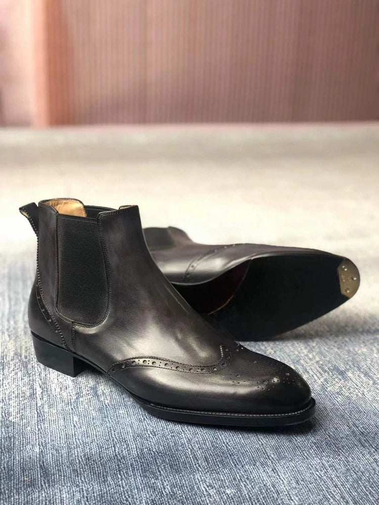 Handmade Fiddle-Back Chelsea Boots