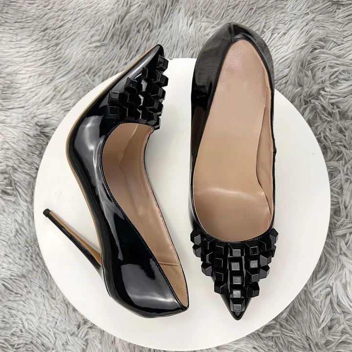 Glossy Surface Stiletto Sandals