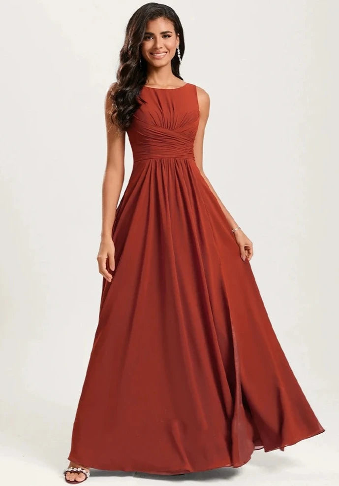 Graceful Scoop Neck Harmony Dress