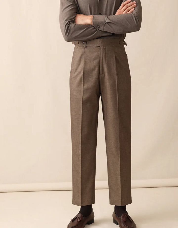 Elegant Italian Wool Business Pants