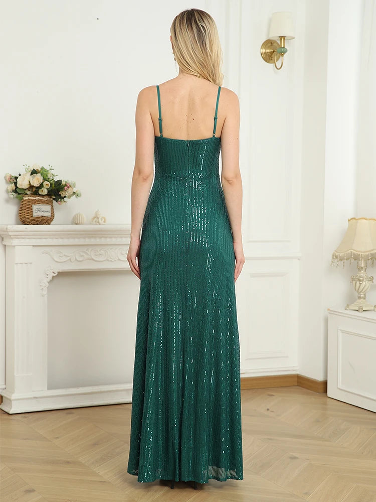 Ready For The Night Green Sequins Women's Party Dress