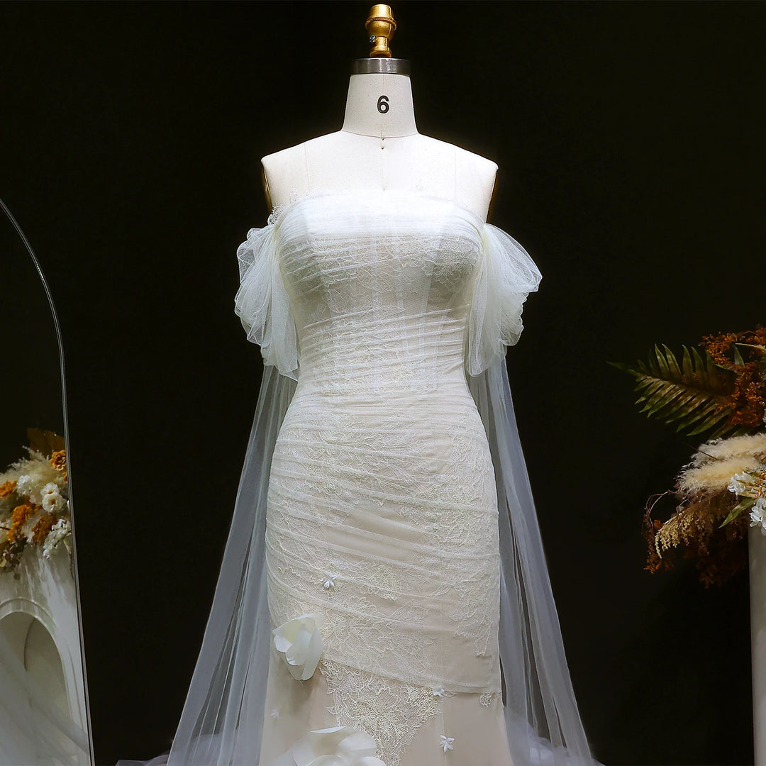 Exquisite 3D Flower Bridal Couture