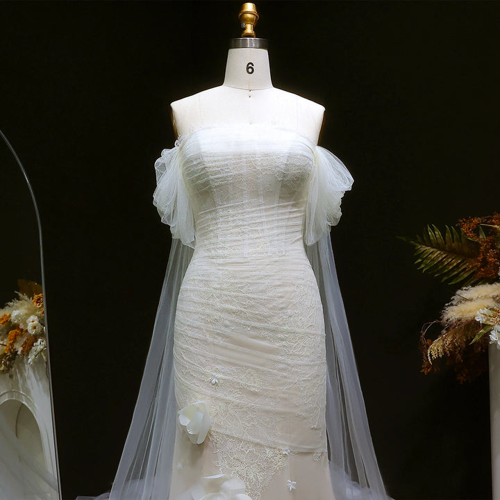 Exquisite 3D Flower Bridal Couture