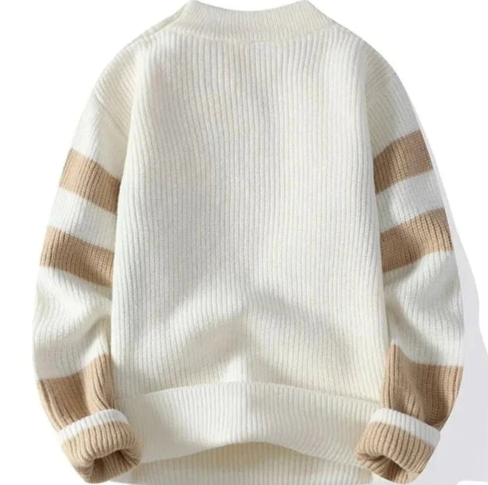 Versatile Round Neck Pullover Sweater