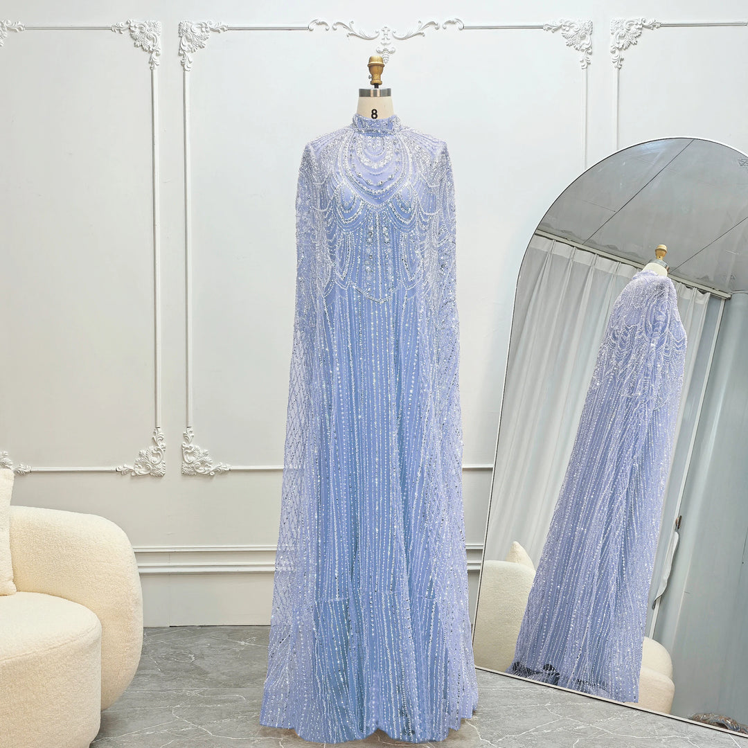 Luxurious Cape Wedding Party Dress