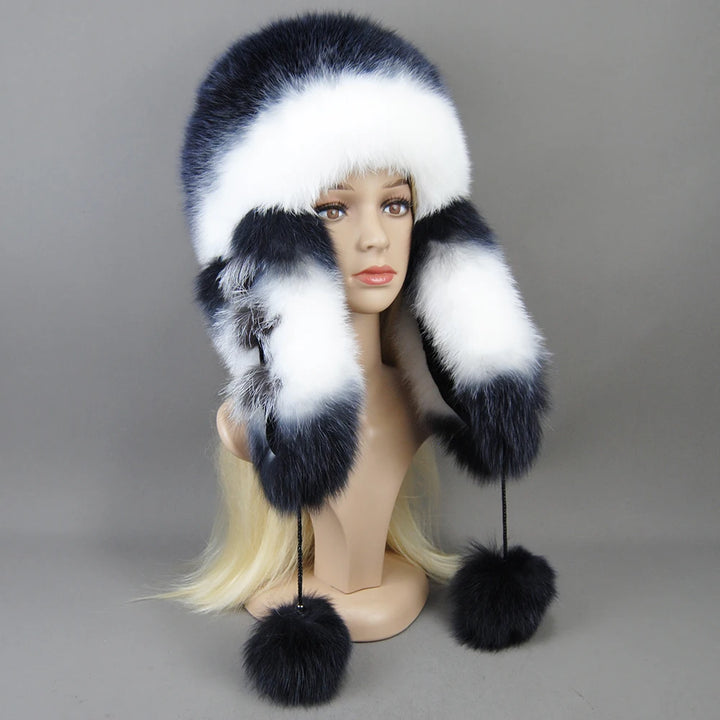 Warm Real Fur Bomber Hat