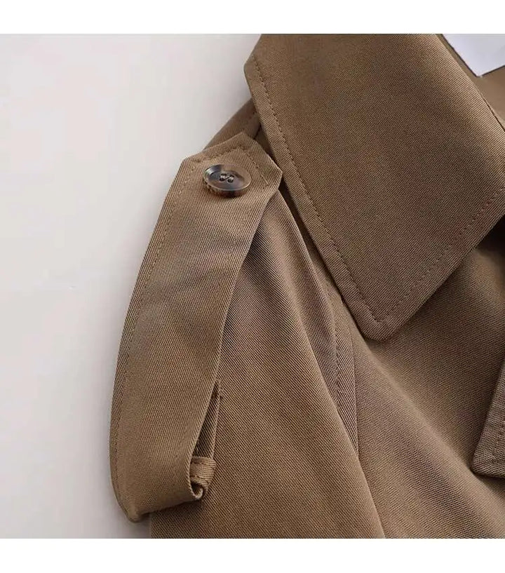 Stylish Cropped Short Trench Coat