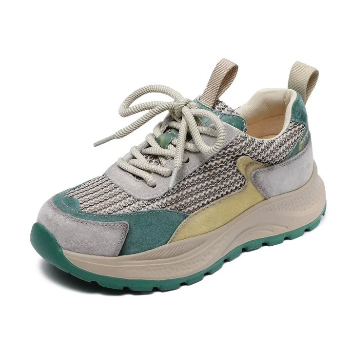 Smart Thick Sole Leather Sneakers