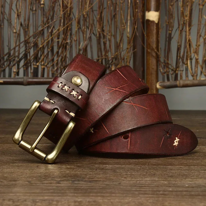 Stylish Brass Pin Buckle Belt