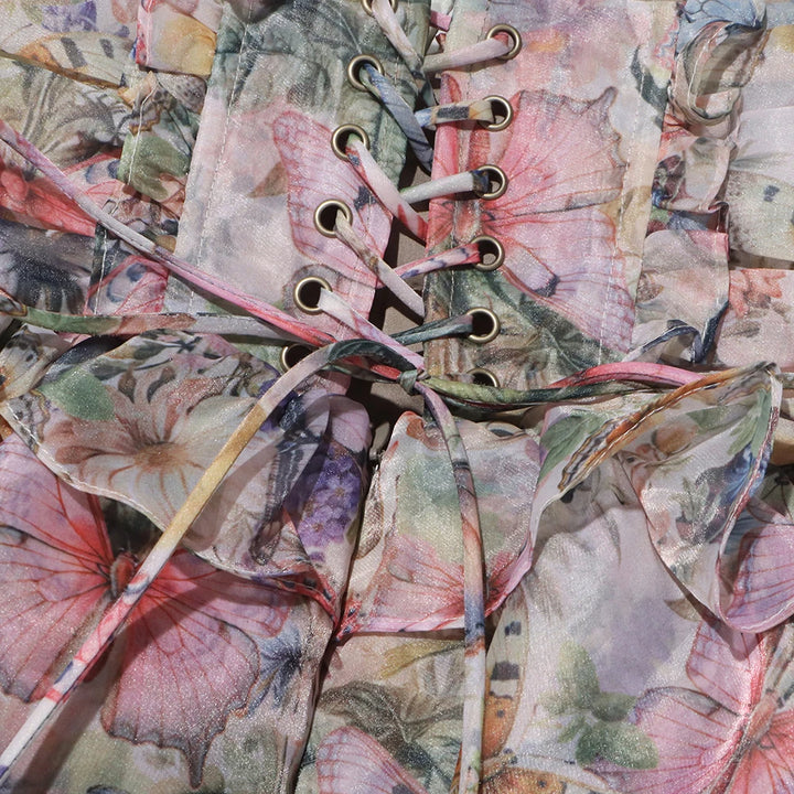 Fancy High Waist Mini Dress