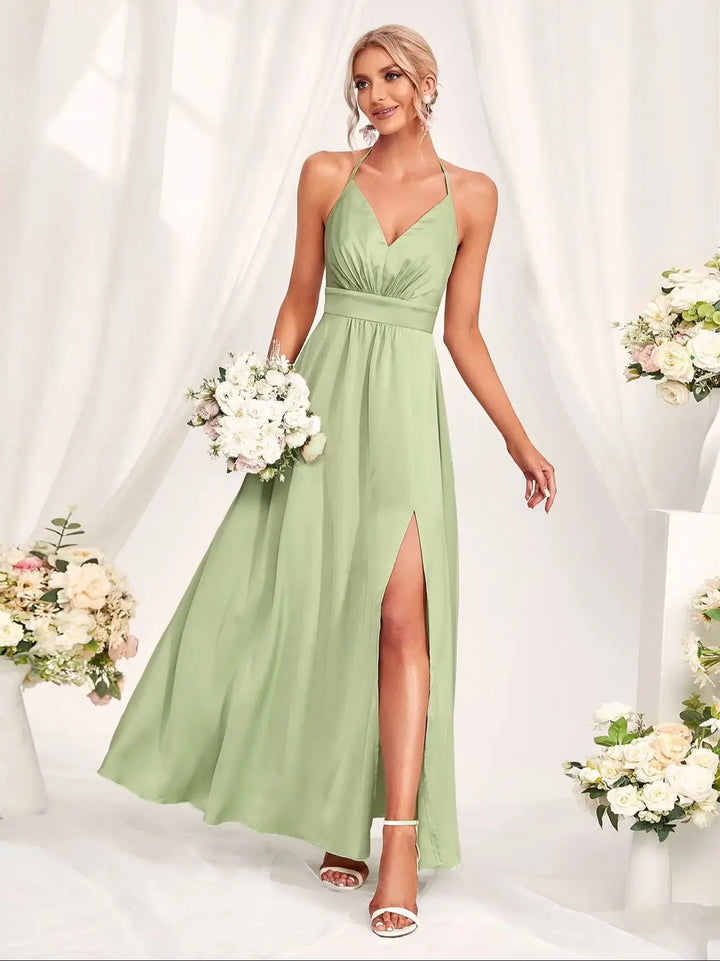 Timeless Spaghetti Strap Bridesmaid Gown