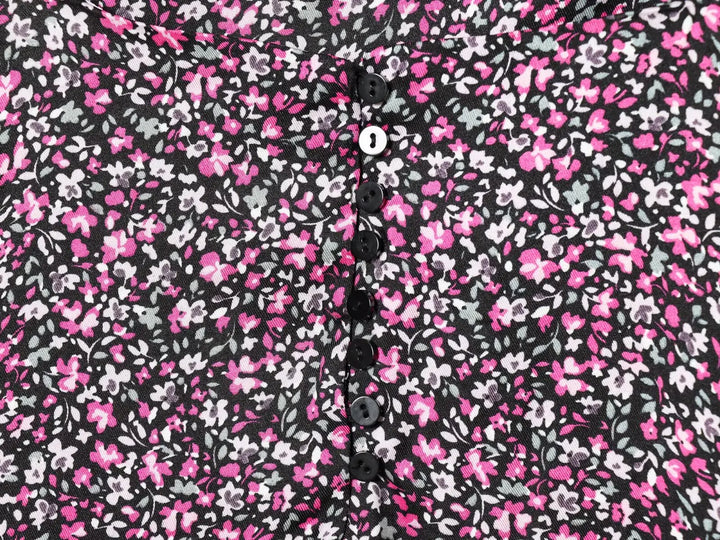 Trendy Floral Print Asymmetrical Dress