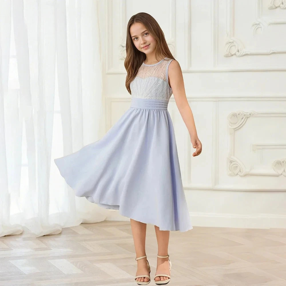 Trendy Lace-Embellished Girl&