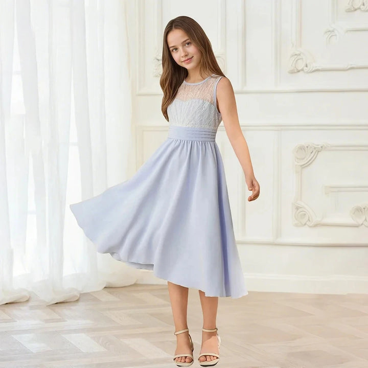 Trendy Lace-Embellished Girl&