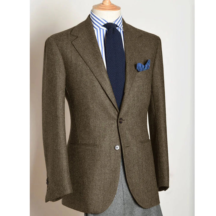 Stylish Korean Men's Herringbone Blazer