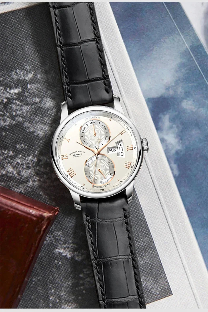 Polished Sapphire Crystal Multi-function Wristwatch