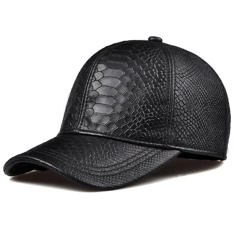 Smart Sheepskin Leather Baseball Cap