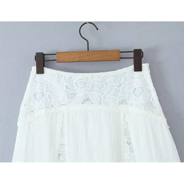 Elegant High Waist A-Line Skirt
