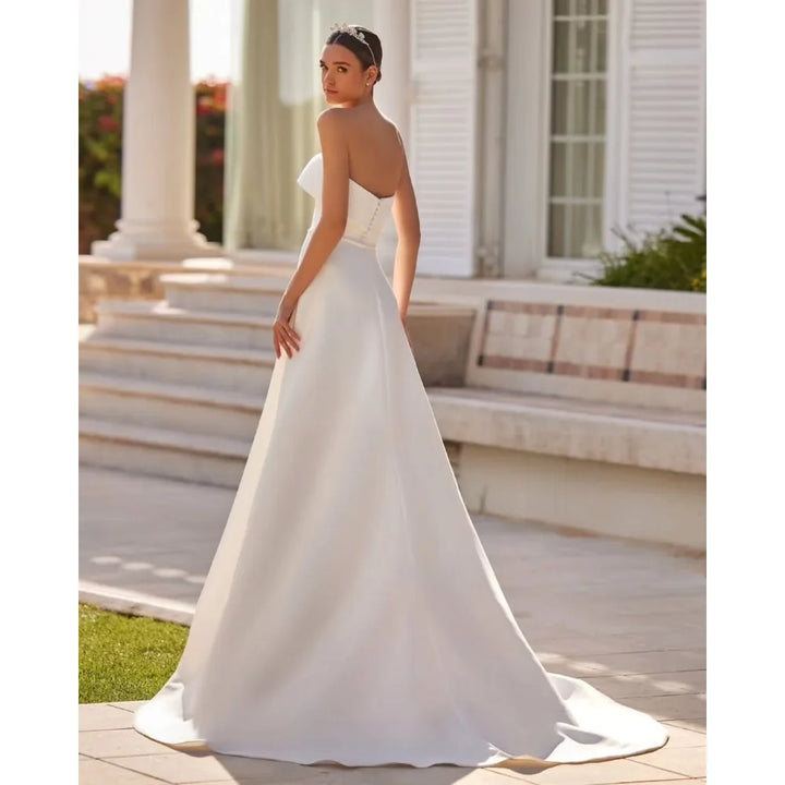 Lovely Beaded Waistband Wedding Dress
