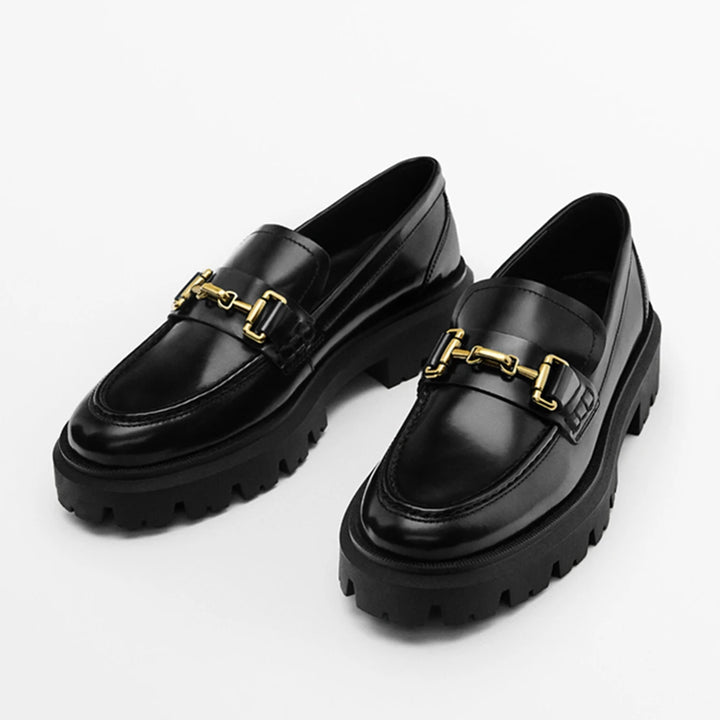 England Style Thick Sole Loafers