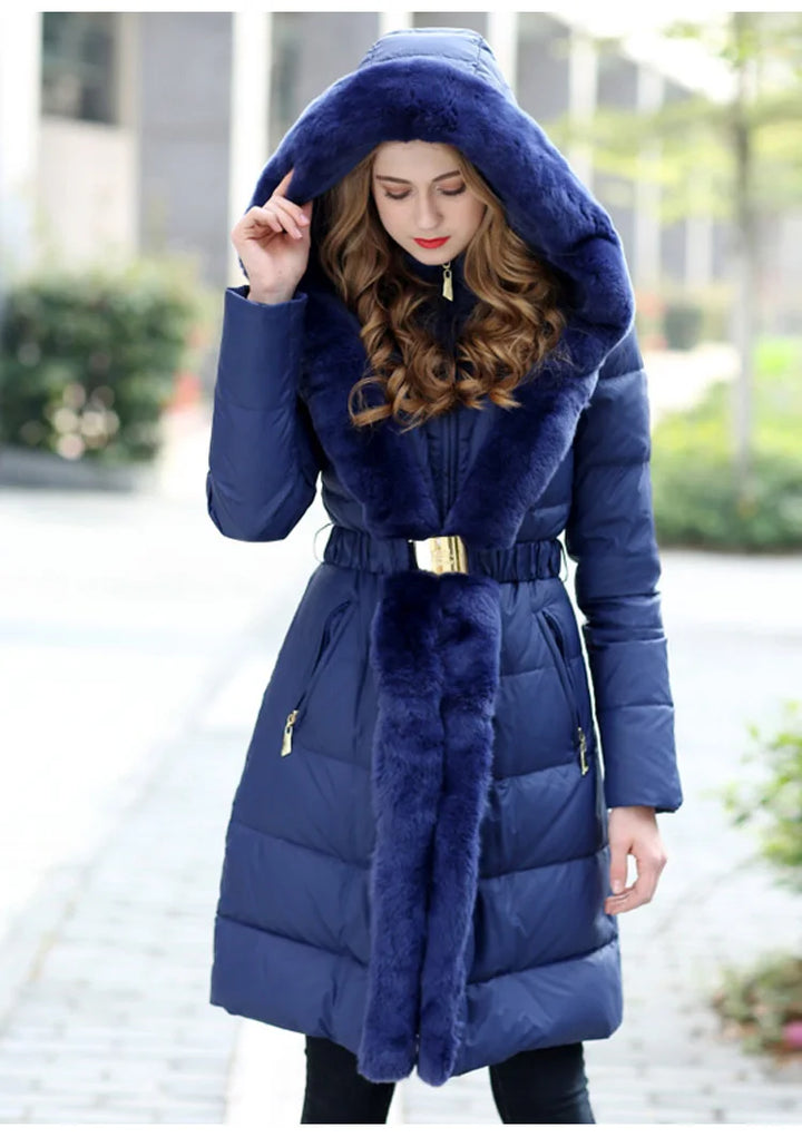 Elegant Fur Collar Down Jacket