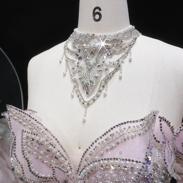 Light Luxury Crystal Wedding Dress