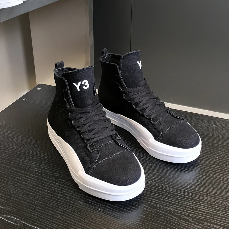 Comfortable Lace-Up Canvas Boots