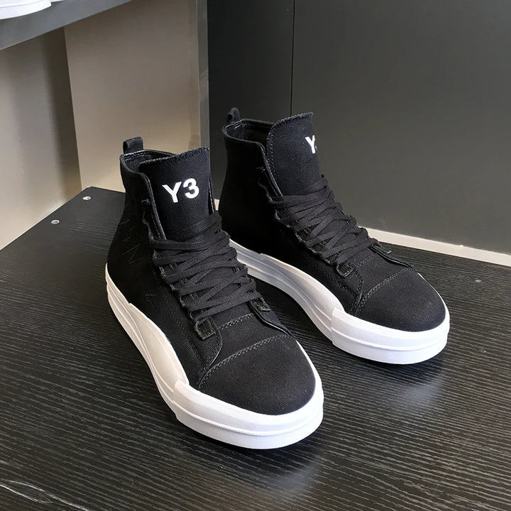 Comfortable Lace-Up Canvas Boots