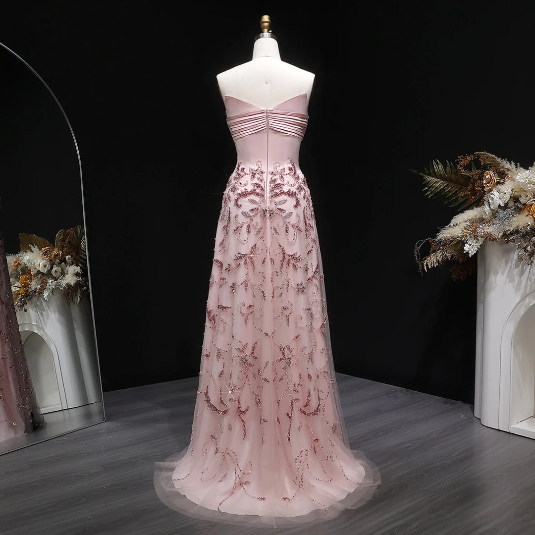 Luxury Sweetheart Beaded Evening Dress