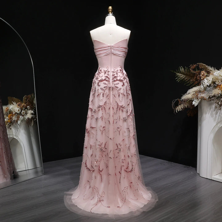 Luxury Sweetheart Beaded Evening Dress