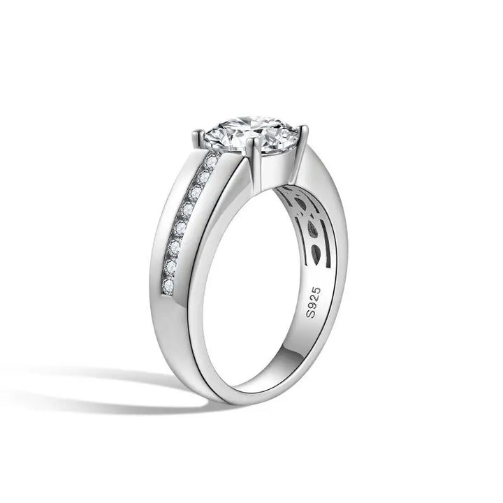 Moissanite Melted Men’s Diamond Ring