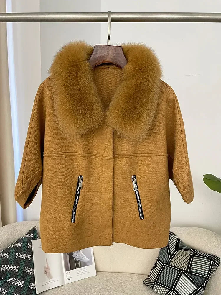 Luxurious Fur Collar Thick Warm Jacket