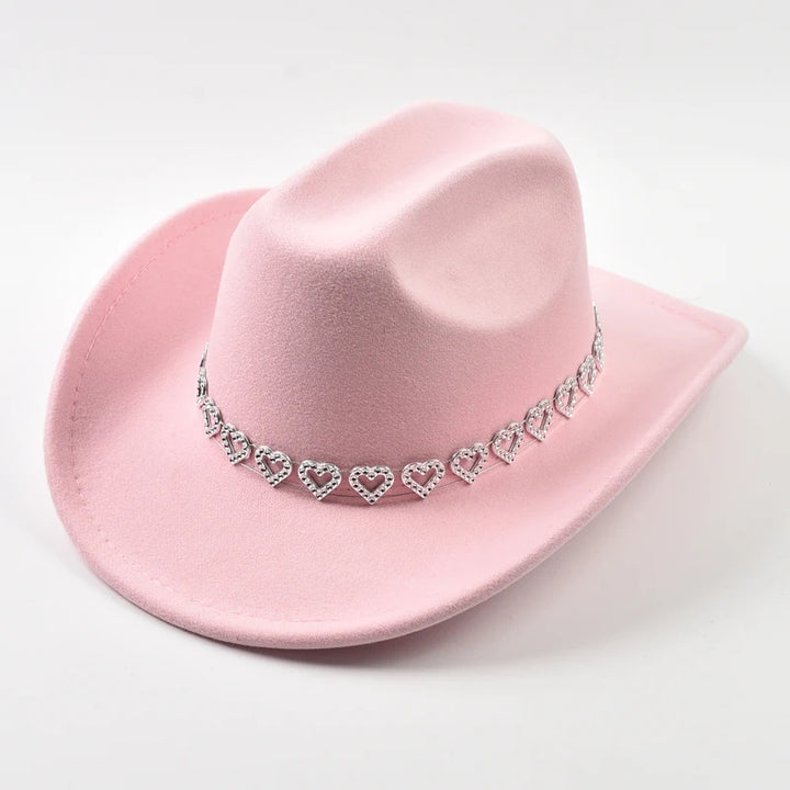 Sleek Roll-Up Brim Cowgirl Hat