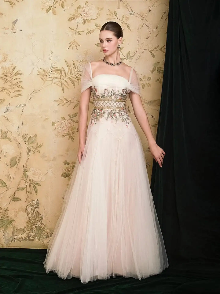 Glamorous A-Line Tulle Evening Dress