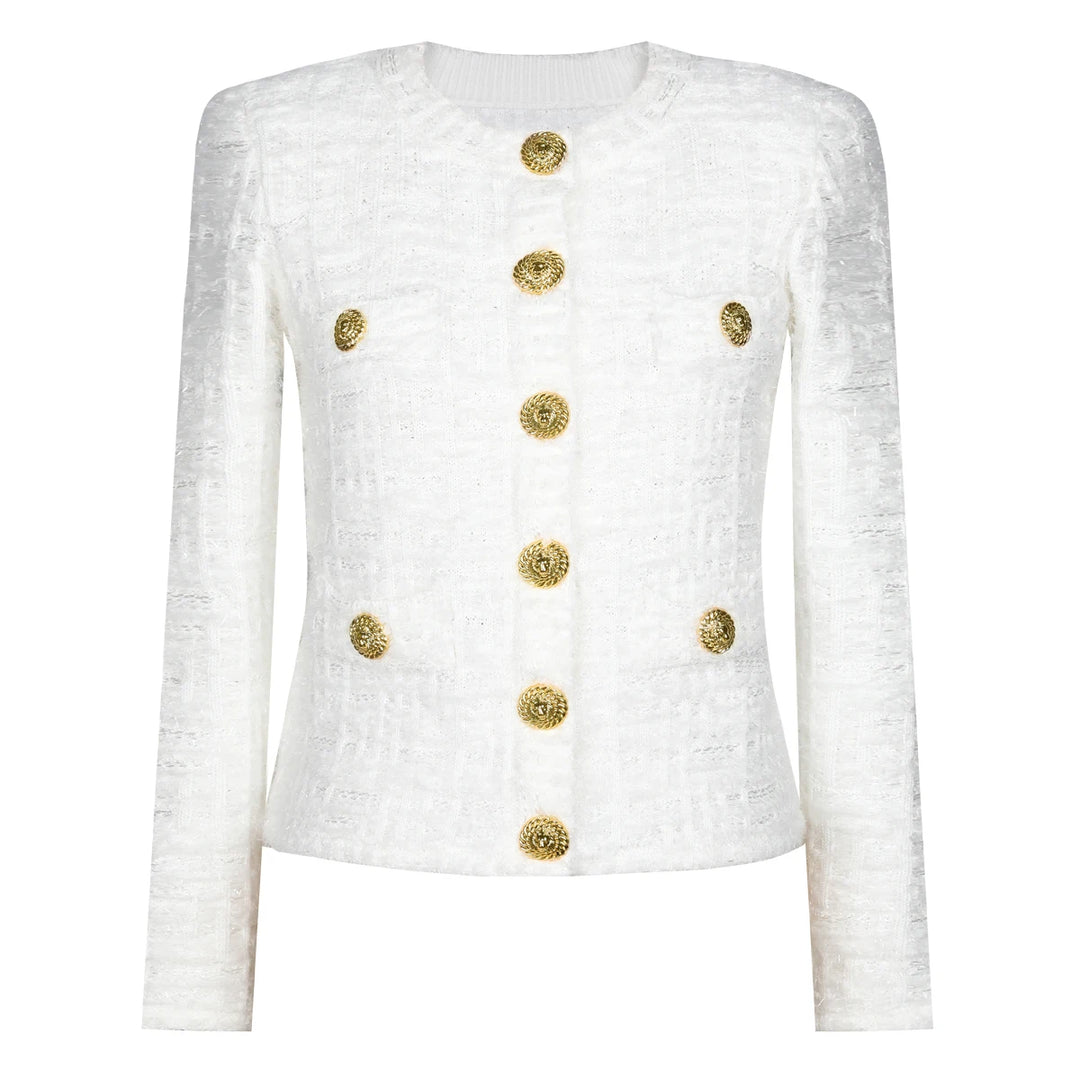 Fancy Textured Knitted Cardigan