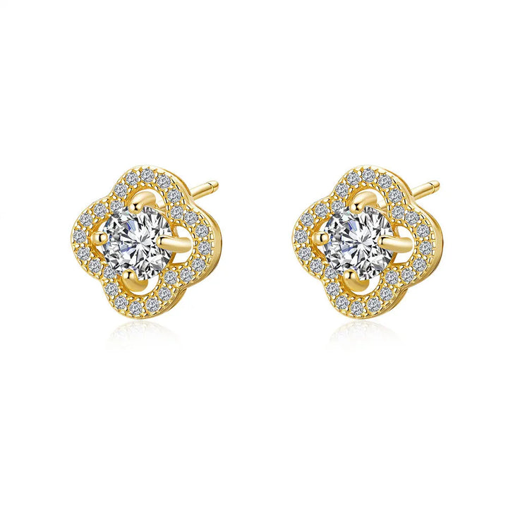 Luxury Plum Blossom Diamond Earrings