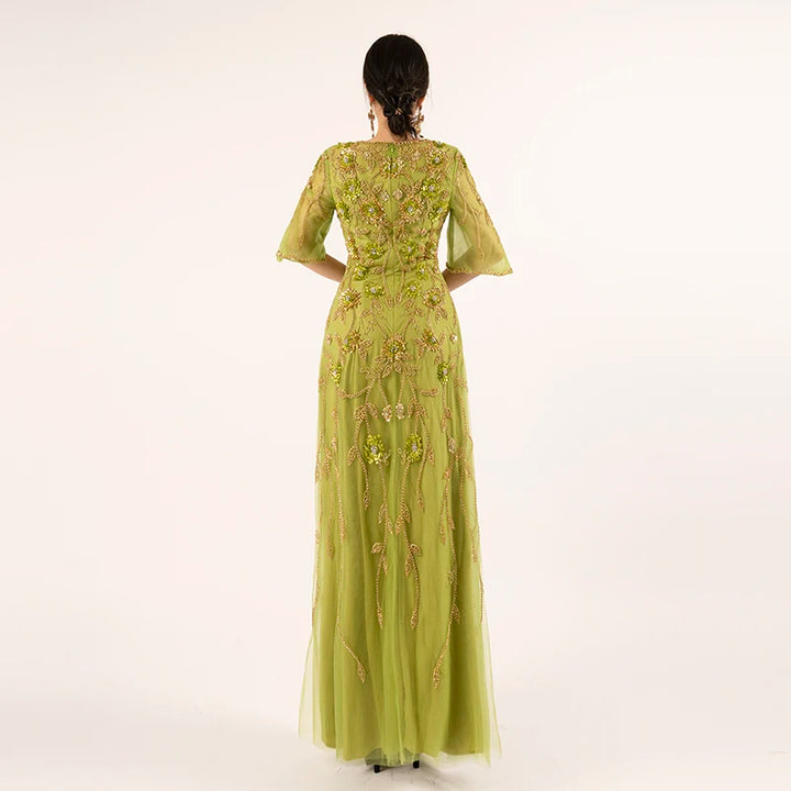 Experience The Floral Embroidered Evening Dress