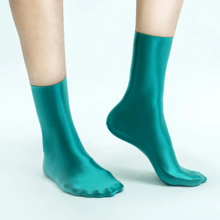 Luxury Glossy Satin High Tube Socks
